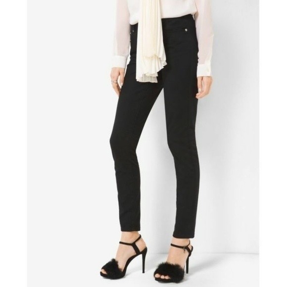 New! MICHAEL KORS Women's Rabbit Fur Trim Black Sexy Heels Open-Toe Pumps NWB - Picture 3 of 7